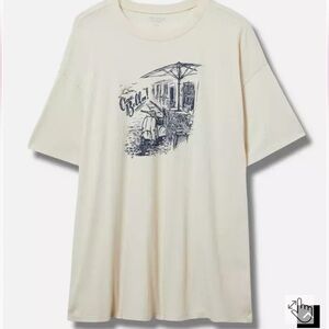 Torrid Bella Oversized Fit Cotton Tee